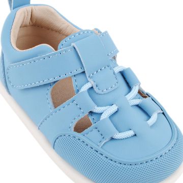 Спортни бебешки боси сандали в небесносиньо / Barefoot