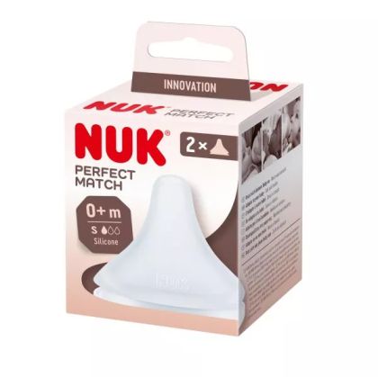 NUK Perfect Match биберон за храна силикон S 0+, 2бр.