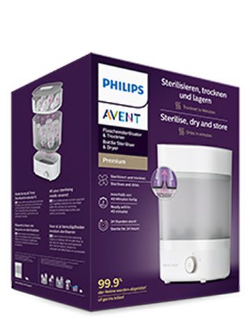 Philips AVENT Електрическият стерилизатор Premium с функция за изсушаване
